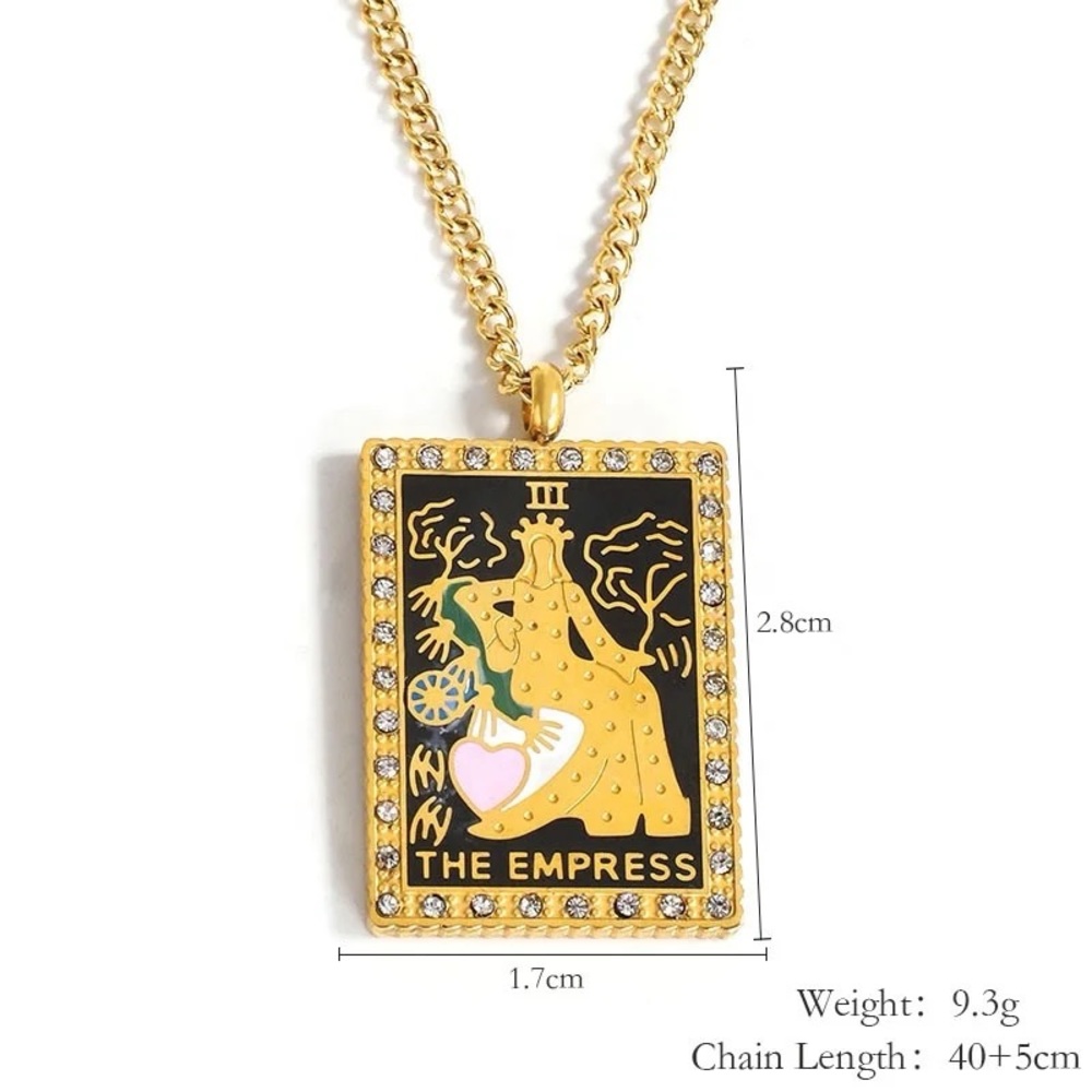The Empress Tarot Card Necklace and Pendant | Spiritual Divination Jewelry